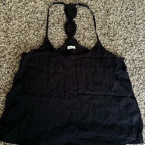 Hollister Black Backless Sleeveless Tank Top